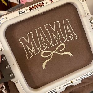 Brown 'MAMA' Embroidered shirt